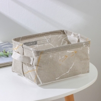 Корзина для мелочей Доляна &laquo;Мрамор&raquo;, 23&times;16&times;12 см, цвет серый