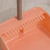 Щётка для пола: совок 24&times;25&times;81 см, щётка 24 см, цвет персиковый