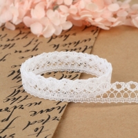Кружево капроновое, 10 мм &times; 10 &plusmn; 1 м, цвет белый