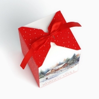 Коробка подарочная новогодняя складная &laquo;Счастливого Нового года&raquo;, 12 х 18 х 12 см, Новый год