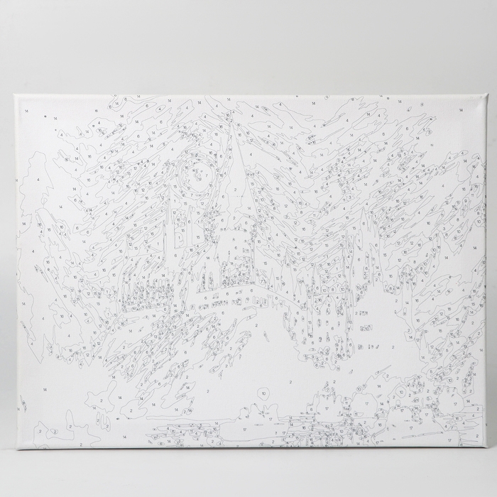 Картина по номерам с подрамником и гирляндой &laquo;Замок&raquo;, 30 х 40 см