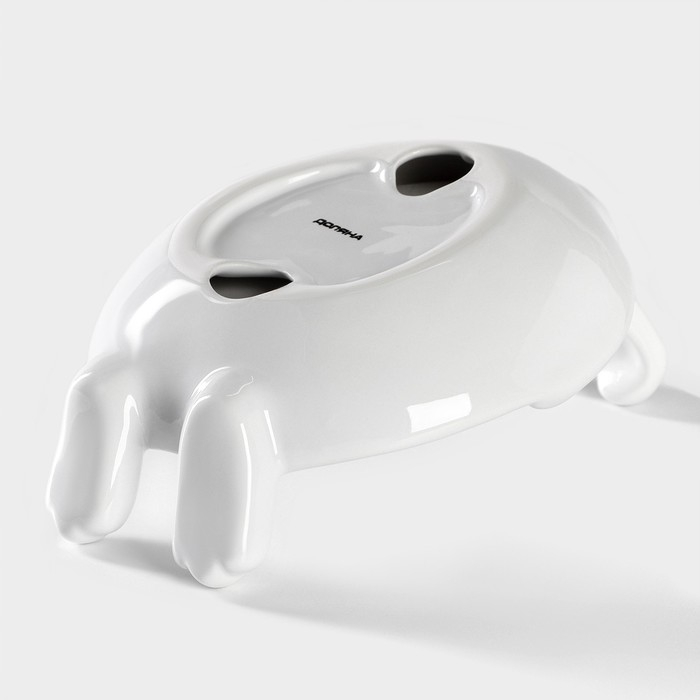 Блюдо сервировочное Доляна &laquo;Зайка&raquo;, 21&times;16&times;9,5 см, цвет белый