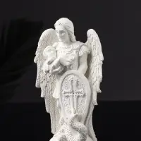 Фигура "Архангел Михаил" 14х9х4 см, натуральный гипс