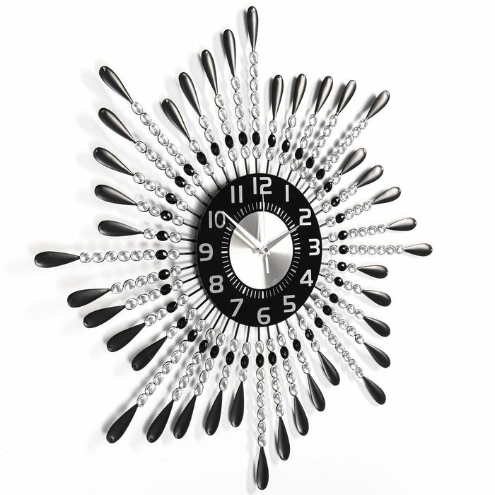 Часы настенные интерьерные большие "Фонтанчик", бесшумные, 69 х 69 см, d-22 см