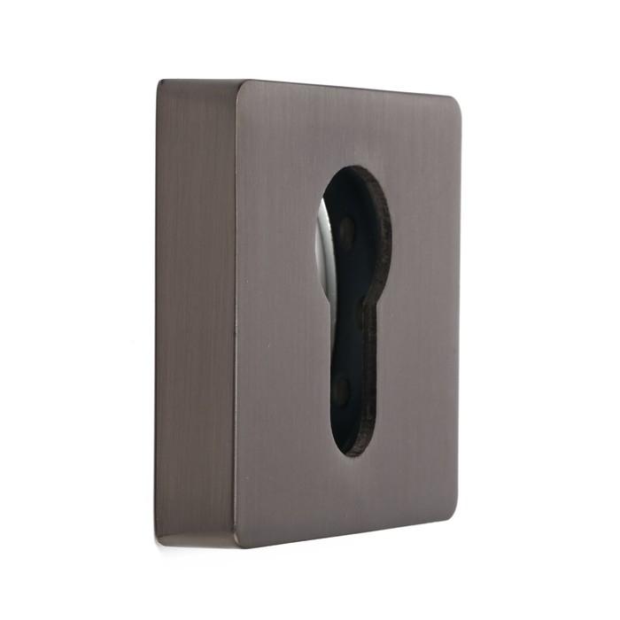 Накладка на цилиндровый механизм LOCKLAND, квадратная, цвет графит, комплект.