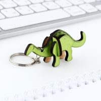 Брелок для ключей деревянный конструктор &laquo;Динозавр&raquo; 6.9 х 4 см