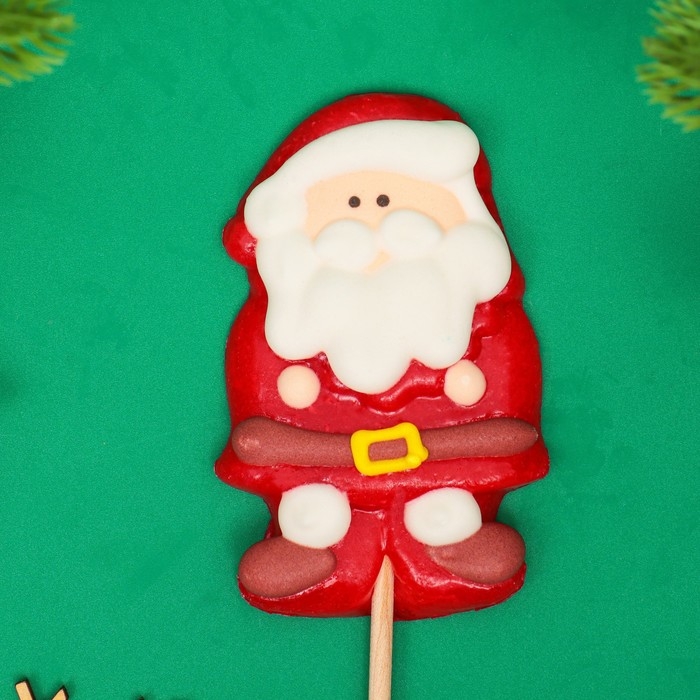 Новый год. Карамель леденцовая на палочке "Дед Мороз 3D", ассорти, 45 г