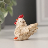 Сувенир полистоун "Белый петушок" МИКС 5х3х3,3 см