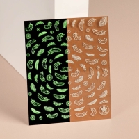 Наклейки для ногтей &laquo;Воздушые перья&raquo;, флуоресцентные, цвет белый