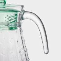 Набор для напитков из стекла Доляна &laquo;Аква&raquo;, 5 предметов: кувшин 1,2 л, 2 кружки 285 мл, 2 стакана 285 мл