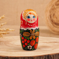 Матрёшка &laquo;Полянка&raquo;,  красный платок, 7 кукольная, 22 см