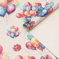 Бумага упаковочная, крафт "Подарок", 70 х 100 см, 1 лист