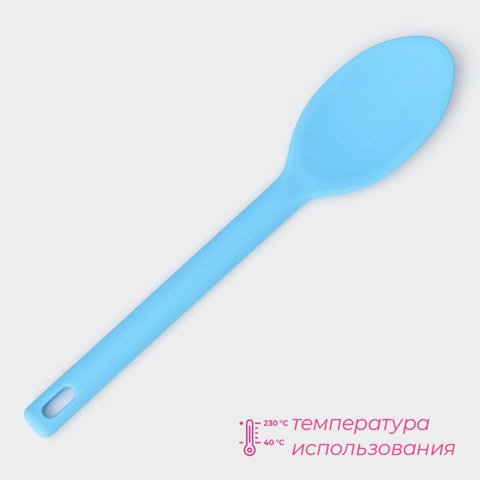 Ложка гарнирная Доляна &laquo;Люкс&raquo;, 30&times;6&times;1 см, цвет голубой