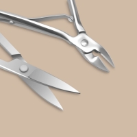 Набор маникюрный, 5 предметов, в футляре, цвет чёрный