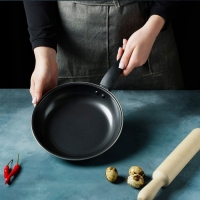 Сковорода &laquo;Жаклин&raquo;, d=20 см, толщина 0,65 мм, пластиковая ручка, антипригарное покрытие, цвет чёрный