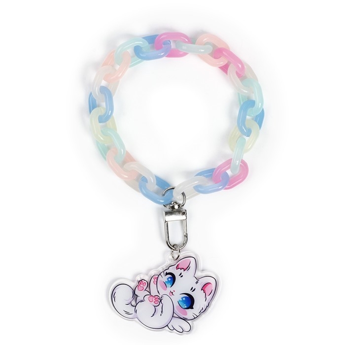 Брелок для ключей на цепочке &laquo;Котик&raquo;, 26 х 5 см