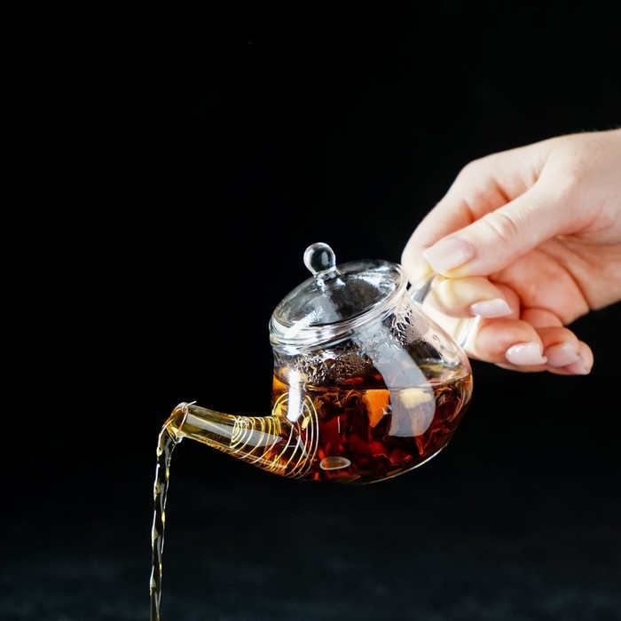 Чайник заварочный &laquo;Дамбо&raquo;, 100 мл, стекло, с металлическим ситом, прозрачный