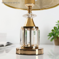 Лампа настольная с подсветкой "Кристал" 1х40Вт Е27 золото 26х26х39 см RISALUX