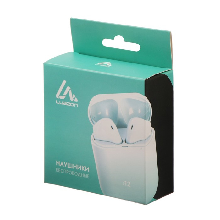 Наушники беспроводные Luazon i12, TWS, BT 5.0, 35/300 мАч, сенсор, глянцевые, белые Наушники беспроводные Luazon i12, TWS, BT 5.0, 35/300 мАч, сенсор, глянцевые, белые