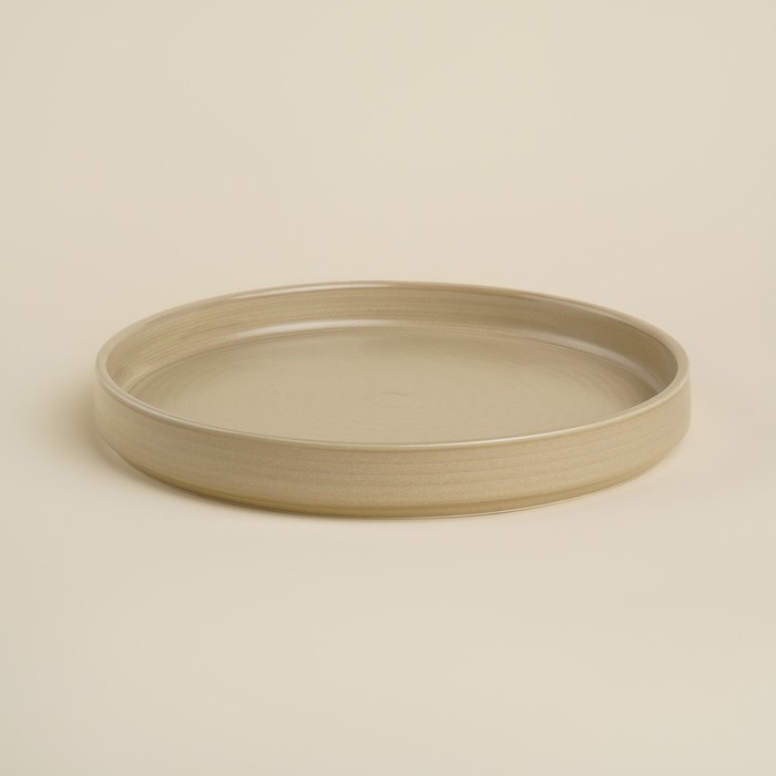 Тарелка фарфоровая обеденная SL Home &laquo;Песчаный бриз&raquo;, d=26 см, цвет бежевый