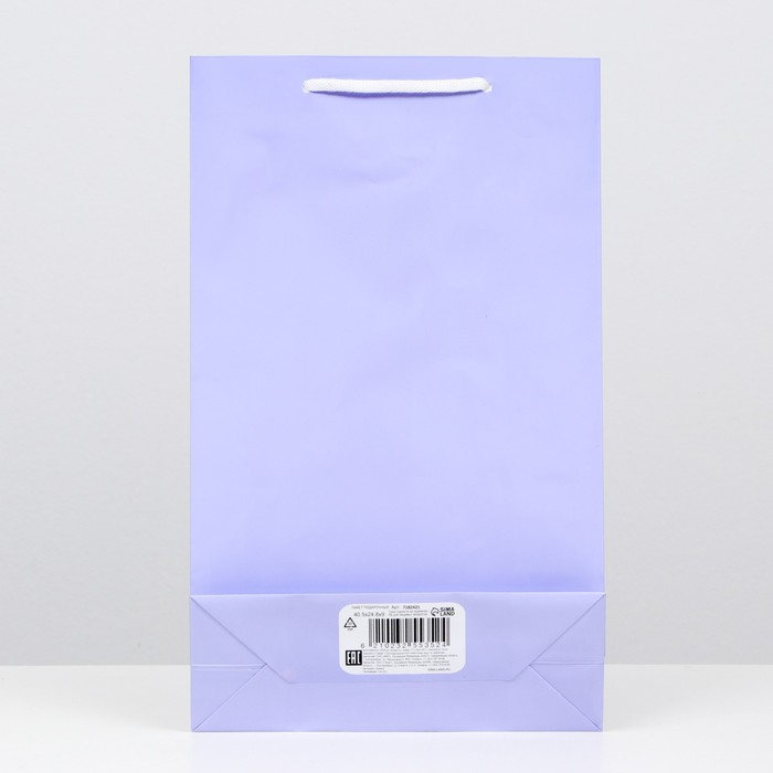 Пакет ламинированный, сиреневый, 40,5 х 24,8 х 9 см, набор 12 шт.