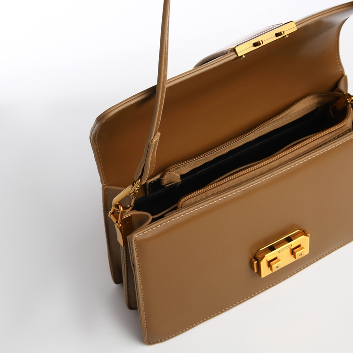 Сумка женская TEXTURA, средний размер, цвет светло-коричневый