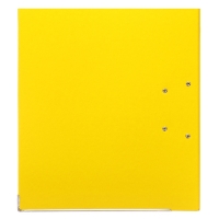 Папка-регистратор А4, 75 мм, Calligrata, ПВХ, тиснение "лен", металлическая окантовка, карман на корешок, собранная, желтая, микс