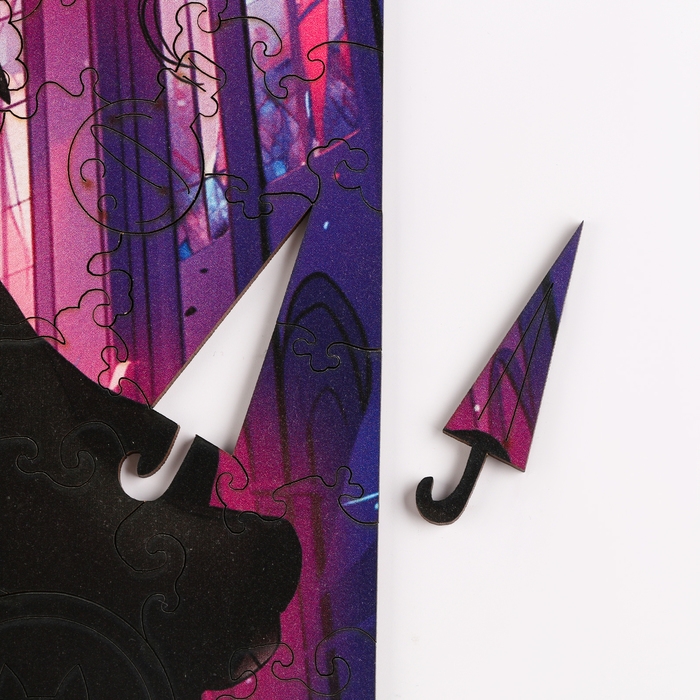 Пазл деревянный фигурный &laquo;Девочка в чёрном платье&raquo;, 80 элементов