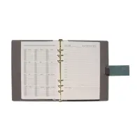 Органайзер на кольцах, А5, с хлястиком, 80л, линия, к/зам, Зеленый