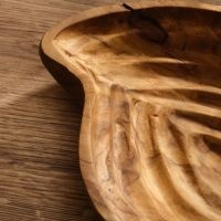 Тарелка "Древесная кора" дерево Джати, 28х21х5 см, цв. коричневый