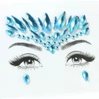 Стразы для лица &laquo;Голубая дымка&raquo;, голубые