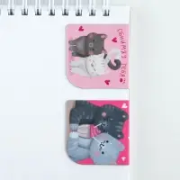 Магнитные закладки 2 шт, 4х4см, на подложке &laquo;Котики&raquo;