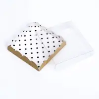 Коробка для печенья, &laquo;Горох&raquo;, крафт 12&times;12&times;3 см