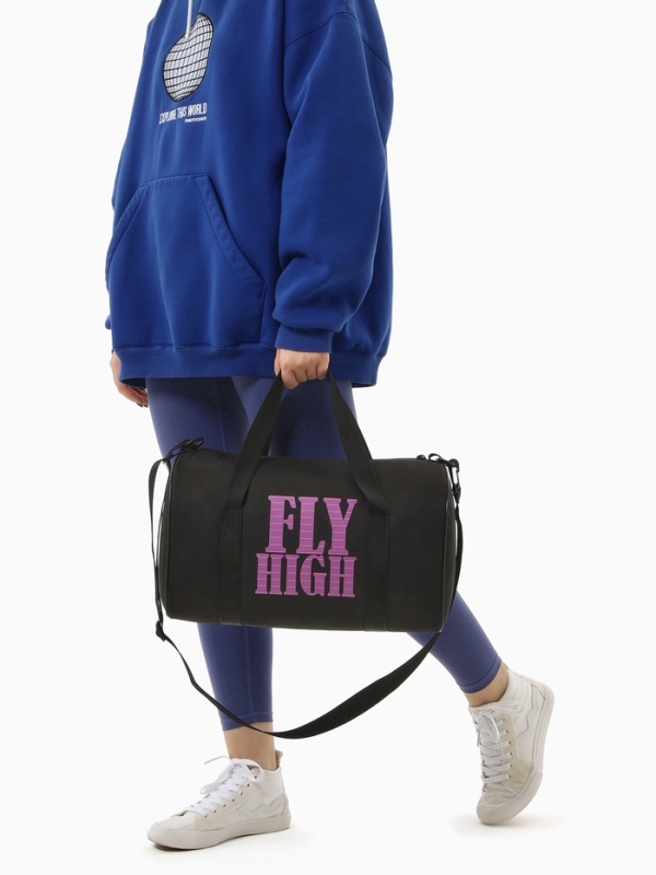 Сумка спортивная женская, TEXTURA, маленький размер, цвет чёрный