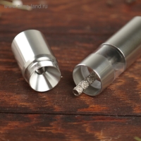 Мельница для специй &laquo;Пружина&raquo;, 15&times;2,5 см, металлический механизм, цвет серый