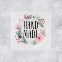 Наклейки для бизнеса &laquo;Своими руками&raquo;, белые, 50 шт, 4 х 4 см