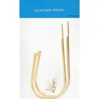 Крючок для штор ТУНДРА KS011, однорожковый, цвет золото, 2 шт