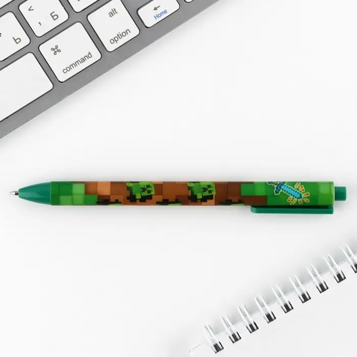 Ручка шариковая автоматическая матовая &laquo;Пиксели&raquo;, 0,7 мм