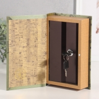 Сейф-книга дерево кожзам "Накопления, сбережения и вклады" тиснение 21х13х5 см