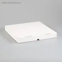 Коробка для пиццы, белая, 33&times;33&times;4 см