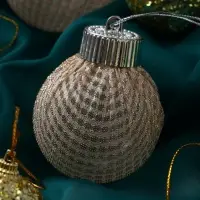 Набор шаров пластик d-6 см, 9 шт "Капризы зимы" золото