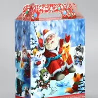 Подарочная коробка новогодняя &laquo;Золотая рыбка&raquo; 14&times;6&times;21 см