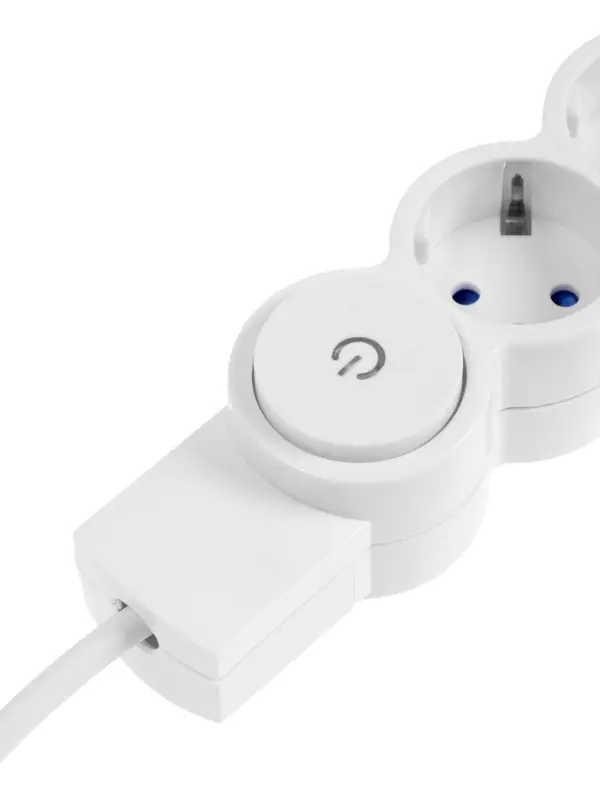 Удлинитель бытовой с выключателем В приДАЧУ, 3 гнезда, 3м, 10 А, 2200 вт, ПВС 3&times;0,75мм2, с заземлени