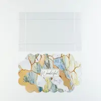 Коробка для печенья, кондитерская упаковка с PVC крышкой, голография, &laquo;Камень&raquo;, 10.5 х 21 х 3 см