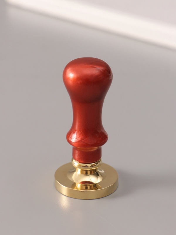 Печать для сургуча с пластиковой ручкой "Ажурная рамка. Круг" 6,3х3х3 см