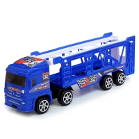 Грузовик &laquo;Автовоз&raquo;, инерционный, с 4 машинами, цвет синий