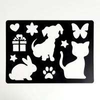 Планшет &laquo;Рисование песком&raquo;, 27 х 39 см, песок 1 кг, трафарет, набор для творчества