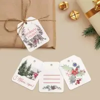 Шильдик на подарок Happy new year, набор 6 штук, 16 х 24 см