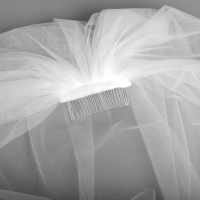 Фата "Нежность", белая, 3х1,5 м, полиэстер