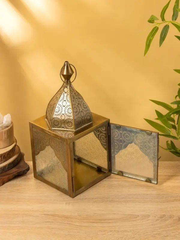 Подсвечник фонарь "Купол" железо 16х15,5х34,5 см